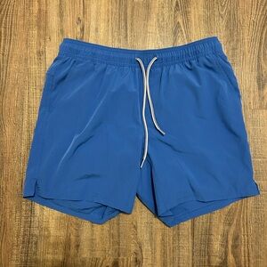 George Blue and Gray Men's Swim Trunks